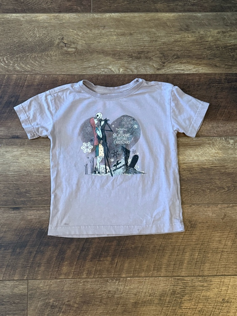 Disney Nightmare Before Christmas Graphic Tee - Light Purple Kids Shirt